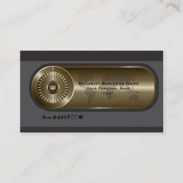 Carte de visite d'affaires de sécurité (Devant)