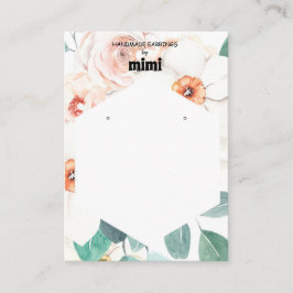 Carte de visite d'affichage à oreilles florales