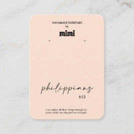 Carte de visite d'affichage Bible Beige Verse