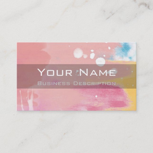 Carte de visite d'affichage couleur (Devant)