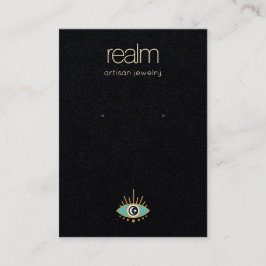 Carte de visite d'affichage de bijoux à oreilles d