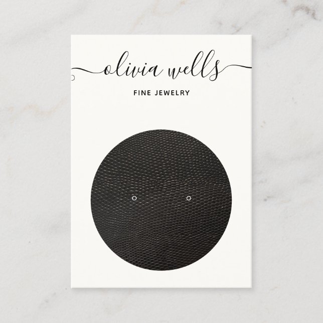 Carte de visite d'affichage de l'oreille noir de s (Devant)