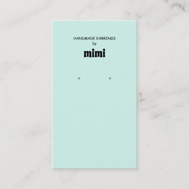 Carte de visite d'affichage de l'oreille verte (Devant)