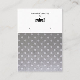 Carte de visite d'affichage d'oreille rétro Pois