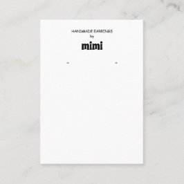 Carte de visite d'affichage d'oreille simple