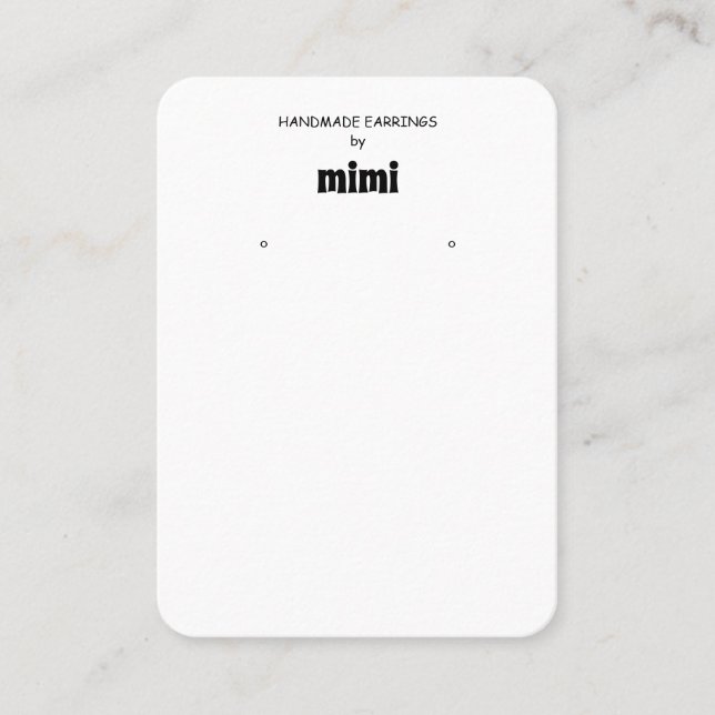 Carte de visite d'affichage d'oreille simple (Devant)