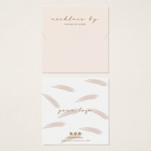 Carte de visite d'affichage du collier rose