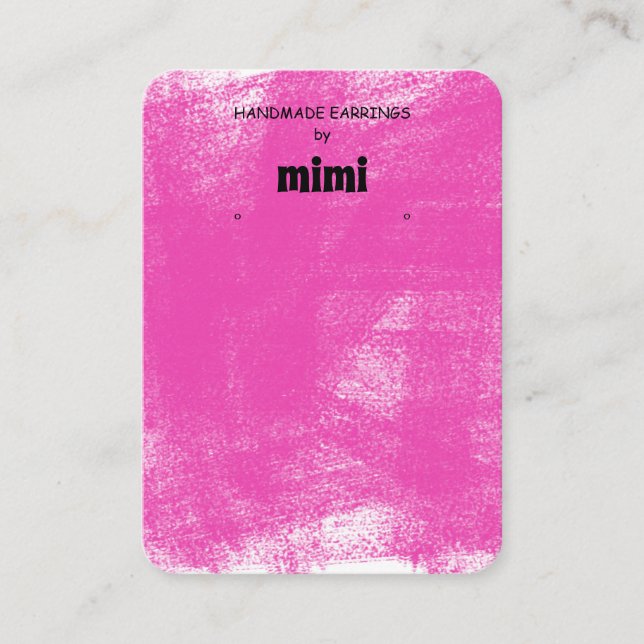 Carte de visite d'affichage Fuchsia Pastel (Devant)