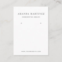 Carte de visite d'affichage minimaliste à oreille