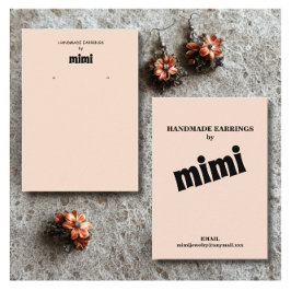 Carte de visite d'affichage simple à oreille beige