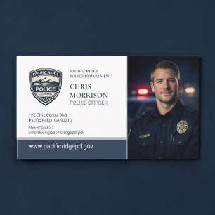 Carte de visite d'agent de police pour la police a