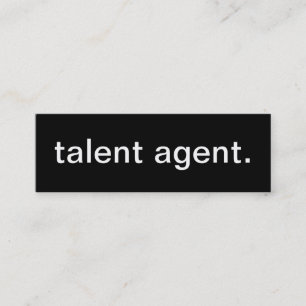 Carte de visite d'agent de talent