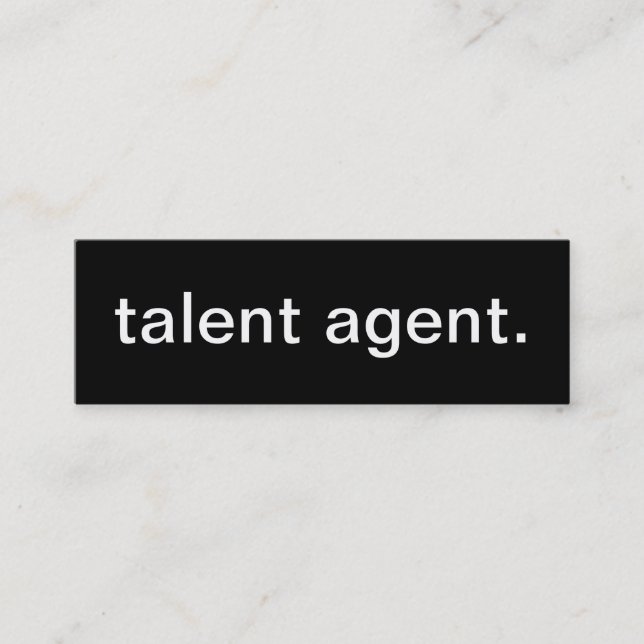 Carte de visite d'agent de talent (Devant)