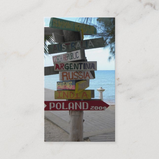 Carte de visite d'agent de voyage (Devant)