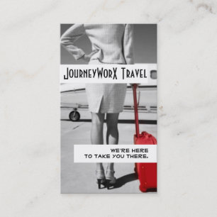Carte de visite d'agent de voyage moderne