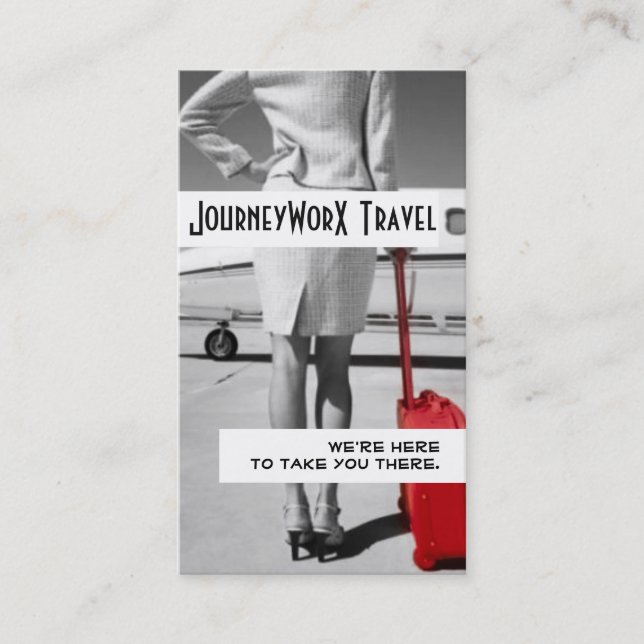 Carte de visite d'agent de voyage moderne (Devant)