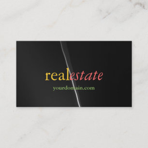 Carte de visite d'agent immobilier Gray Wave tenda