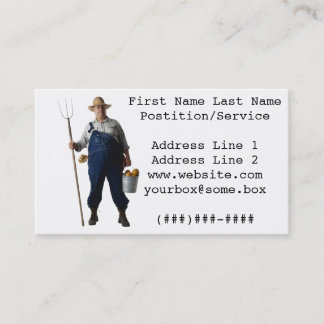 Carte de visite d'agriculteur