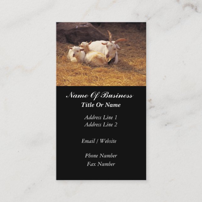 Carte de visite d'agriculteur de chèvre (Devant)