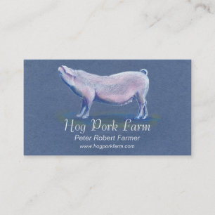 Carte de visite d'agriculteur de porc de porcs de