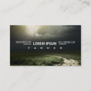 Carte de visite d'agriculture de pré de champ