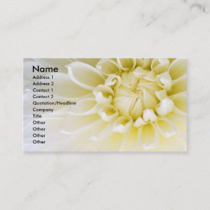 Carte De Visite Dahlia blanc