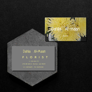 Carte De Visite dahlias jaunes
