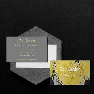 Carte De Visite dahlias jaunes