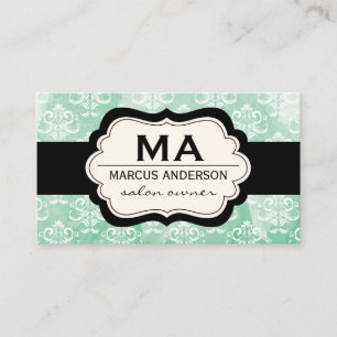 Carte De Visite Damas / Couleur de l'eau (vert)