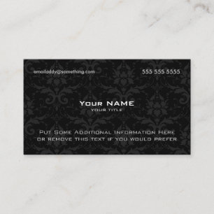 Carte De Visite Damas noir moderne