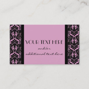 Carte De Visite Damas roses et noires