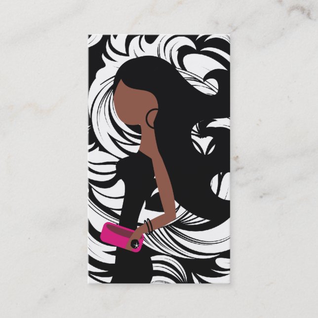 Carte De Visite damassé 311-Fashionista | somptueuse ethnique (Devant)