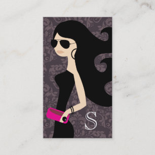 Carte De Visite Damassé de 311 d'aviateur de Fashionista roses
