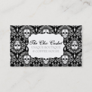 Carte De Visite Damassé morte - coutume chic Bizcards de crânes 