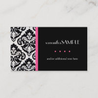 Damassé noire et blanche, rose indien