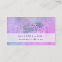 Damassé rose bleue âgée par antiquité vintage de
