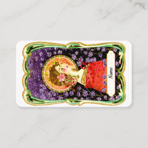 Carte De Visite Dame Art Nouveau