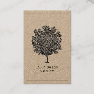 Carte de visite d'aménagement paysager de l'arbre 