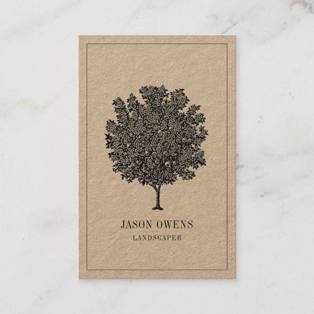 Carte de visite d'aménagement paysager de l'arbre  (Devant)