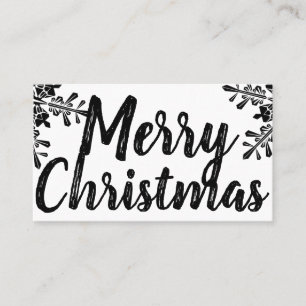 carte de visite d'amusement de flocon de neige de