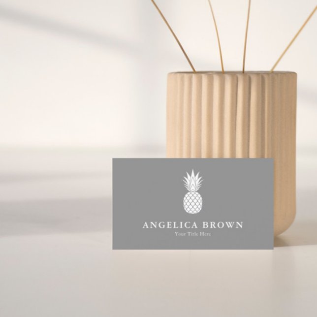 Carte de visite d'ananas blanc (Créateur téléchargé)