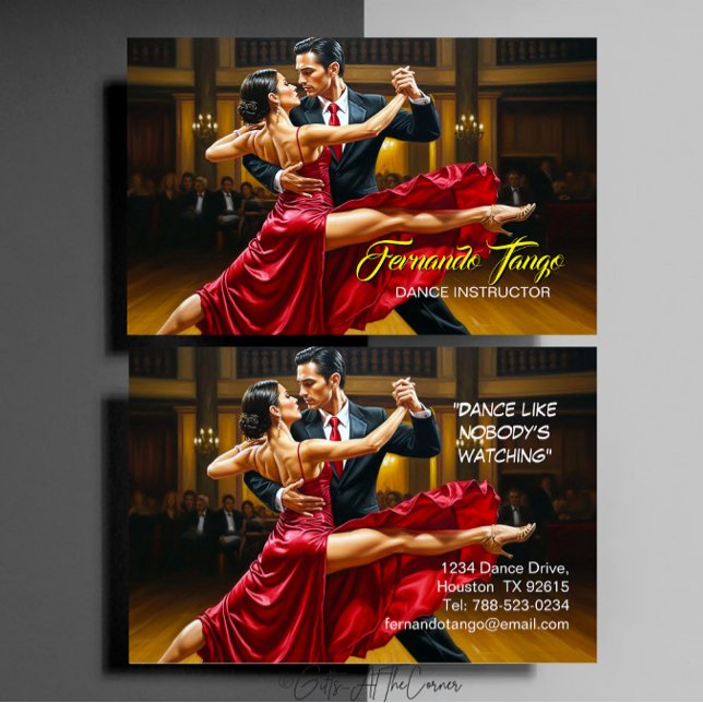 Carte De Visite Dance Instructor  (Créateur téléchargé)