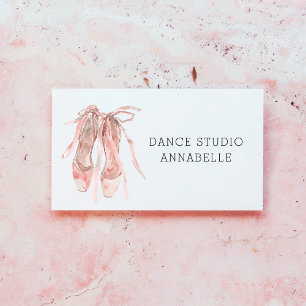 Carte De Visite Dance Studio École Rose Ballet Rose Chaussures