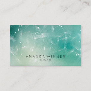 Carte De Visite Dandelion Confetti Mint Ombre Thérapeutique Turquo
