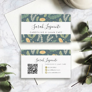 Carte De Visite Dandelion Floral Weed Motif Jardinage