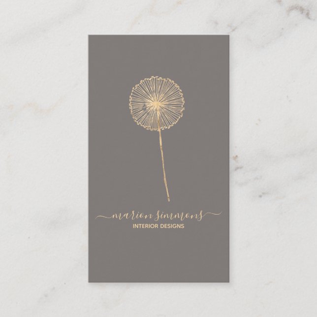 Carte de visite Dandelion Signature Gold (Devant)