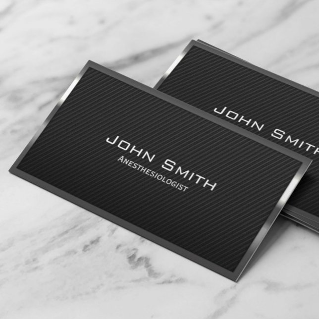 Carte de visite d'anesthésiste en fibre de carbone (Créateur téléchargé)
