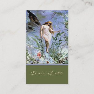 Carte de visite d'ange de région boisée
