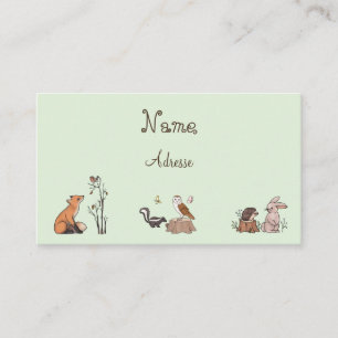 Carte De Visite Dans la forêt 