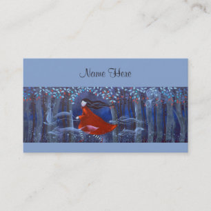 Carte De Visite Dans les bois avec les spiritueux animaux